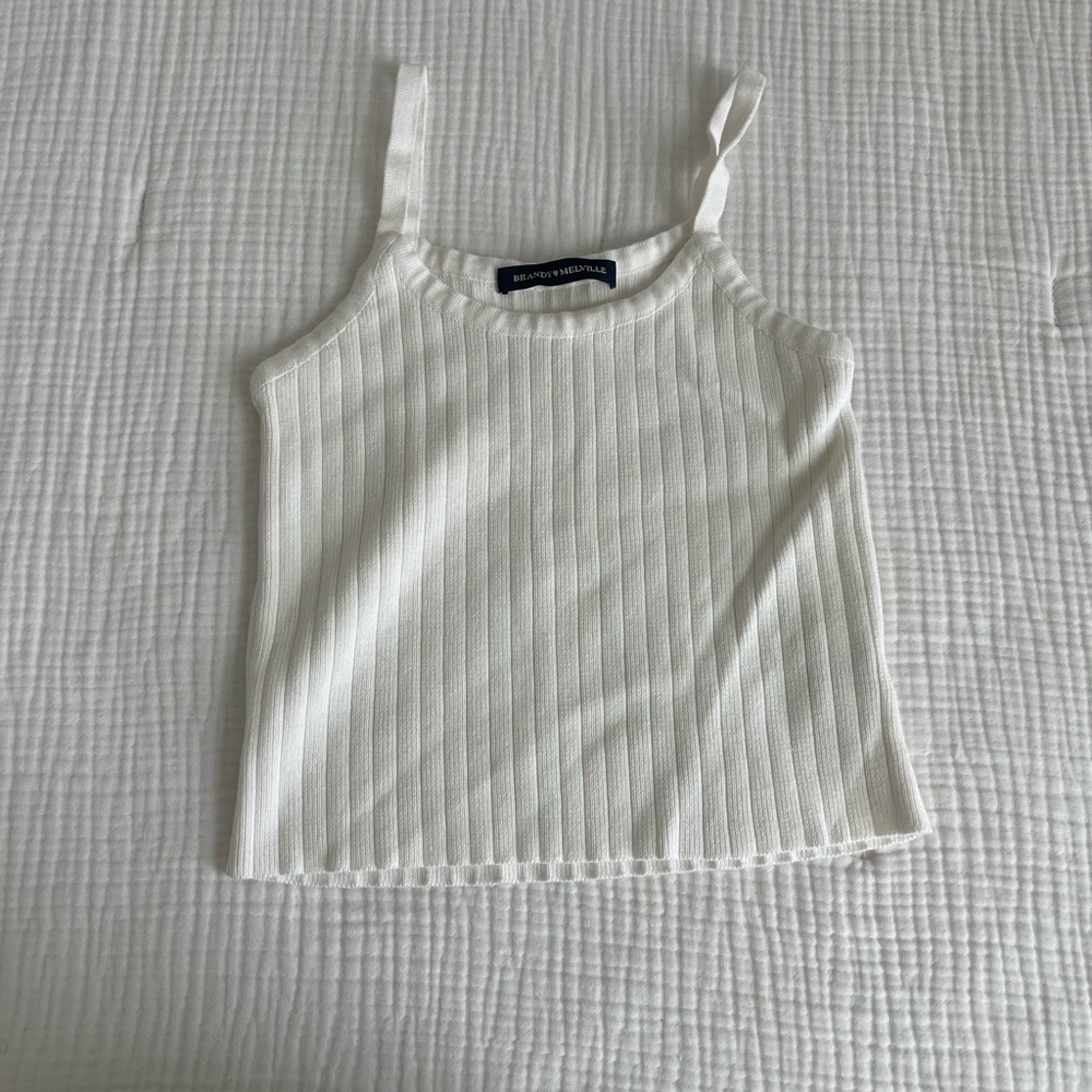 Brandy Melville white ribbed tank